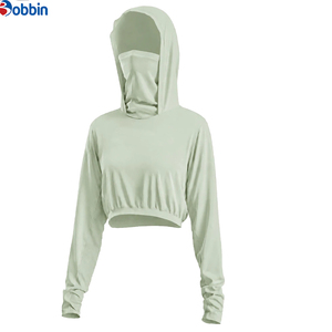 Oferta Caliente de Ropa Urbana: Sudadera con Capucha Bordada para Mujer, Estilo Crop Top, Protección Solar Cómoda, Hecha a Medida, Alta Calidad, Verano - Product Image 1