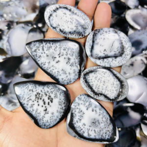 AAA Quality Natural Dendrite Opal <b>Crystal</b> Stone White and Black Polished Natural Dendrite Opal Beautiful Agate Gemstone - Product Image 2