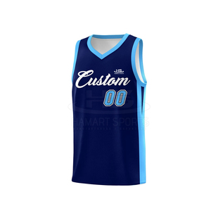 Maillot de basket-ball personnalisé OEM, sublimation, couleur bleue, maillot de basket-ball, vêtements d'équipe, 2026 - Product Image 1