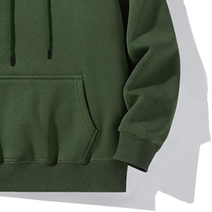 เสื้อฮู้ดสวมหัวผ้าฝ้าย100% 500gsm สำหรับผู้ชายเสื้อฮู้ดสำหรับฤดูหนาวย้อมสีธรรมดาขนาดใหญ่ไม่มีเชือกดีไซน์ใหม่ - Product Image 3