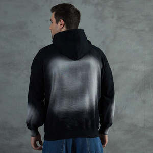 Sweats à capuche Streetwear de haute qualité personnalisé Vintage lavage à l'acide soleil fané 450Gsm sweat à capuche recadrée en détresse broderie Patch OEM - Product Image 2