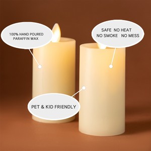 Luminara เทียนแท่งขี้ผึ้งแบบไม่มีเปลวไฟเคลื่อนที่ได้เสร็จสิ้นและกลิ่นหอมแรงสำหรับบ้านและของขวัญจากอินเดีย - Product Image 4