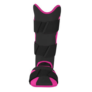Espinilleras de Béisbol de Cuero Negro y Magenta Básicas con Protección Profesional, Diseño Ligero y Ajustable para Uso Deportivo en Adultos - Product Image 3