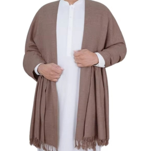 High Quality Solid Color Comfortable Breathable Customized Material Customized Fabric Pakistan Made Winter <b>Shawls</b> for <b>Men</b> - Product Image 2