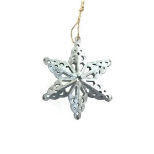 Ornement suspendu de Noël en métal moderne pour décoration d'arbre intérieur de maison et accent d'affichage de vacances de fête - Product Image 1