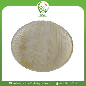 100% platos de papel desechables biodegradables naturales diseño de hoja de palma plana servicio de comida compostable para restaurantes bodas - Product Image 2