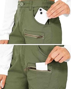 Pantalon Cargo pour Femmes en Gros Pantalon Décontracté à Taille Haute Coupe Droite Streetwear avec Poches Pantalon Cargo - Product Image 3