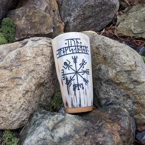 Barre de verre à liqueur en corne authentique personnalisée verre à liqueur en corne de buffle véritable finition polie tasse en corne de buffle rustique pour les coups de whisky - Product Image 6