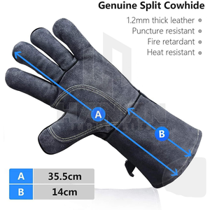Gants de sécurité de soudage de qualité supérieure Protection étendue pour la sécurité et le confort Fournisseur en gros et prix directs d'usine - Product Image 4