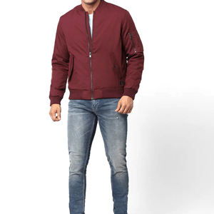 Color Mahroon con bolsillos laterales, la más alta calidad, cómoda, la mejor tela, ropa exterior, chaquetas Bomber para hombre de WAKIN WEAR - Product Image 5