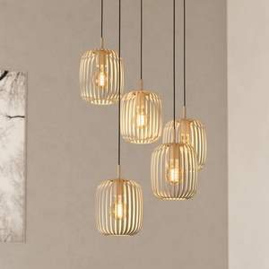 Lámpara Colgante de Metal con Acabado Dorado para una Decoración Sutil y Elegante con Luz Suave y Estilo de Diseño Moderno - Product Image 1