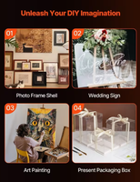 Feuille de plastique transparente, remplacement pour les cadres photo en verre