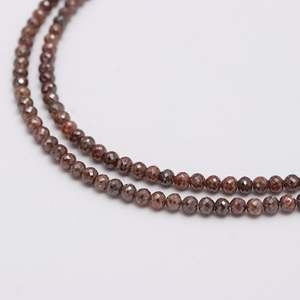 Perles rondes facettées de qualité supérieure AAA+ en diamant rouge, diamants en vrac - Product Image 4
