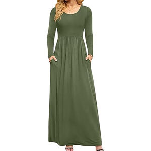 Precios razonables Ropa informal Vestidos de mujer Última llegada Ropa informal Khimar Transpirable Thobe Vestidos hermosos para mujeres Usa - Product Image 1