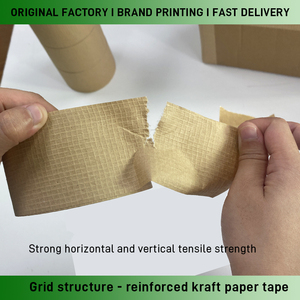 Nhà máy nước kích hoạt cấu trúc lưới gia cố giấy kraft băng in phân hủy sinh học biểu tượng tùy chỉnh Kraft Băng ướt - Product Image 3