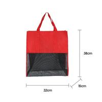Sac en filet en polyester écologique, recyclable, portable, lavable, pour l'été, avec taille et compartiments personnalisables, pour usage cosmétique