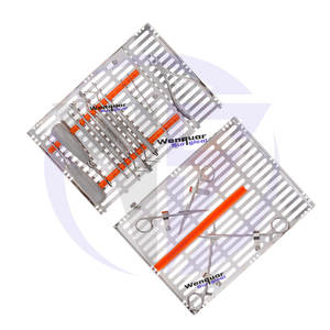 Juego de Instrumentos Quirúrgicos Dentales Wenquar de 12 Piezas, Manual, de Acero Inoxidable, con Casete de Esterilización para Extracción, ¡Gran Venta! - Product Image 1