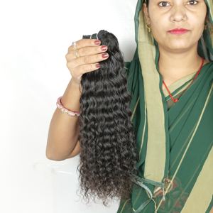 Extensions de cheveux humains vietnamiens du temple bouclé bon marché du vendeur Cuticule alignée et cheveux indiens naturels sans traitement chimique - Product Image 4