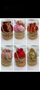 Sac à main Potli brodé élégant traditionnel avec accessoire à la mode de conception de poignée de perle pour l'accessoire décoratif de coût - Product Image 5