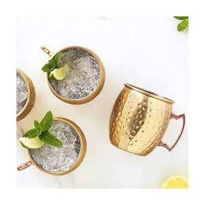 Tazas de mula de Moscú a granel de alta calidad, vaso de cobre minimalista de nuevo diseño, sin plomo, hecho en La India para tazas de cerámica de vodka - Product Image 2