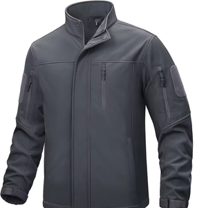 Respirant chaud en hiver veste matelassée pour hommes en plein air avec capuche à logo avant en toile à col montant - Product Image 2