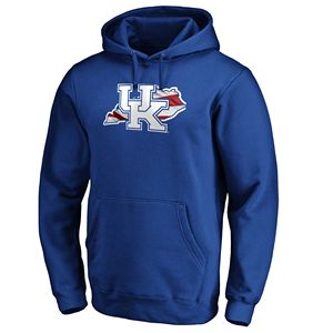 Kentucky Wildcats เสื้อฮู้ดสีฟ้าสำหรับฤดูหนาว, เสื้อมีฮู้ดพิมพ์ลายโลโก้ไม่หด - Product Image 2