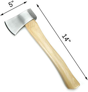 Hache à fendre professionnelle à dos plat, manche en acier forgé durable, outil de travail du bois pour le bricolage, la chasse en plein air, le camping - Product Image 1