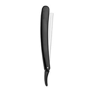 Rasoirs de rasage pliables haut de gamme à lame unique en acier inoxydable pour hommes, avec manche en plastique noir - Product Image 1