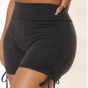 Logo personnalisé Shorts de sport pour femmes Respirant Haute qualité Taille haute Poche design pour vêtements de sport de fitness-Disponible pour - Product Image 3
