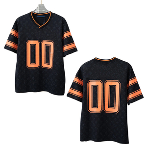 T-shirt de mode personnalisé, coupe ample, style football, streetwear, t-shirt en maille, maillot de football, maillot de football américain - Product Image 3