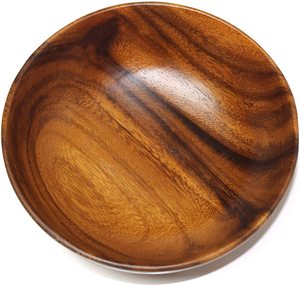 Cuencos de madera para servir, mezclar ensalada, sopa, hecho a mano, personalizado, sostenible, madera de acacia, ensaladera, sopa, frutero - Product Image 1