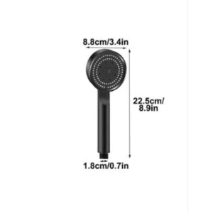 Pommeau de douche réglable à 5 fonctions haute pression - Noir - Product Image 3