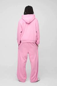 Conjunto de Sudadera y Pantalones Deportivos Personalizados de Fábrica con Logotipo Personalizado, Estilo Urbano, Sólido, Holgado, de Felpa, para Invierno, Unisex, para Hombre - Product Image 3