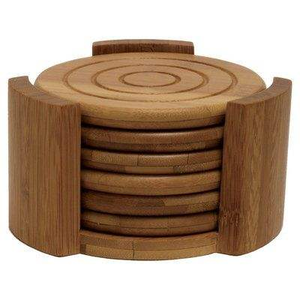 ชุดจานรองแก้วไม้พร้อมกล่องของขวัญสุดหรูและผิวสัมผัสธรรมชาติสำหรับเครื่องดื่มทุกชนิด จานรองแก้วไม้วอลนัท - Product Image 5