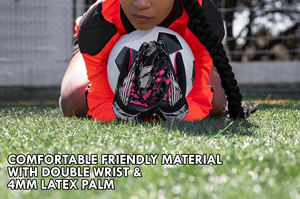 High Quality Premium Leather Breathable <b>Light</b> Weight Custom Unisex Football Goalkeeper Gloves <b>Hook</b> Loop Closure <b>Outdoor</b> Sports - Product Image 6