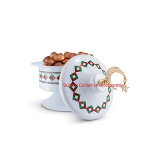 Bol de Date de Décoration de Maison de Design Fabuleux avec Couvercle Bol de Service en Métal Martelé de Première Qualité pour la Décoration du Ramadan - Product Image 5