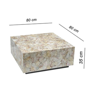 โต๊ะกาแฟหอยมุกขายส่ง เฟอร์นิเจอร์ฝังเปลือกหอยทำมือสำหรับการตกแต่งภายในโดยนักออกแบบ จากเวียดนาม - Product Image 3