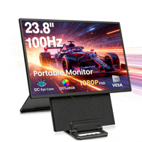 Moniteur IPS portable 23,8 pouces Full HD 1080p 100Hz Type C, écran secondaire double pour ordinateur portable/PC, moniteur mobile, compatible avec de nombreux appareils
