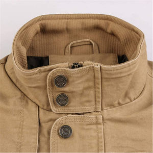 Autumn Customized <b>Denim</b> Turn-down Collar Multi-pocket Button Windproof <b>Denim</b> <b>Jacket</b> <b>for</b> <b>Men</b> and Women Order Now - Product Image 4