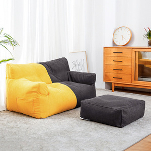 Divano moderno in tessuto minimalista con cuscino morbido <span class=keywords><strong>e</strong></span> pouf, comoda poltrona a due posti per soggiorno <span class=keywords><strong>e</strong></span> appartamento - Product Image 6