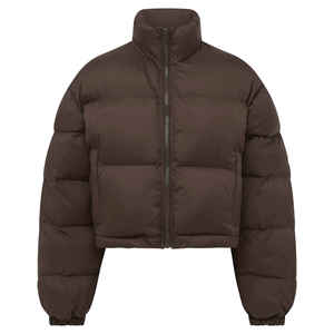 Chaqueta de Invierno al por Mayor para Mujer, Abrigo Clásico de Moda, Chaqueta Corta con Logo Personalizado, Chaqueta Bomber Acolchada de Algodón para Mujer - Product Image 4