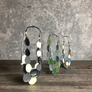 Handmade Tagua Layered <b>Necklace</b> Eco-Friendly Fashion <b>Statement</b> Jewelry Pearl Vegetable Ivory Beads Natural Earthy Colors - Product Image 1