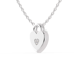 Pendentif coeur en or blanc 10K/14K pour femme Style rappeur hip hop glacé avec diamant plaqué or cadeau parfait - Product Image 2