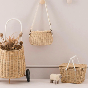 El mejor precio para la cesta de picnic de ratán natural con tapa, perfecta para exteriores y camping - Product Image 6