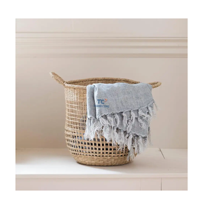 Cesta de acero inoxidable hecha de algas marinas tejidas a mano, cesta para horno - Product Image 4