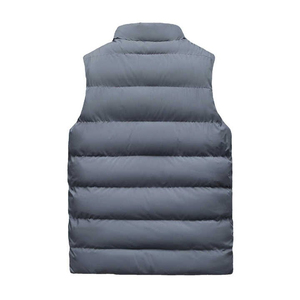 Gilet d'hiver léger en toile avec fermeture éclair intégrale, chaud, compressible, sans manches, en duvet régulier - Product Image 2