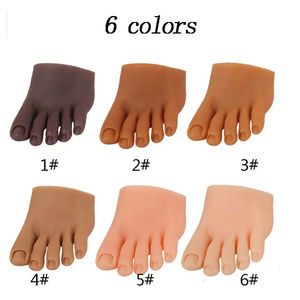 URCHOICE Présentoir de formation de mannequin de pied en silicone pour la pratique des ongles Modèle de prothèse de faux pieds pour manucure Fournitures pour ongles - Product Image 3