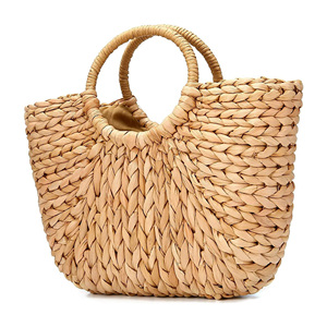 Bolso de mano de jacinto de agua con muchos diseños, bolsos de fibra sostenible al precio más bajo. - Product Image 1