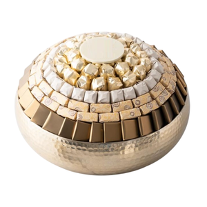 Cuenco de Metal plateado de la mejor calidad, diseño único, postre de Chocolate decorativo, cuenco para servir para bodas, fiestas, soporte para dulces - Product Image 4