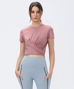 Top corto de gimnasio de verano para mujer Sialverse, las mejores camisetas para Fitness y Yoga, Top corto estampado de manga corta, talla XL - Product Image 1